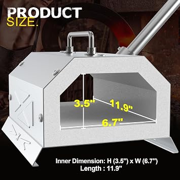 Nelyrho 1 Burner Propane Blacksmith Forge Kit | 2600F High Temperature, Stainless Steel, Portable Design, Blacksmithing, Knife Making & Metalworking