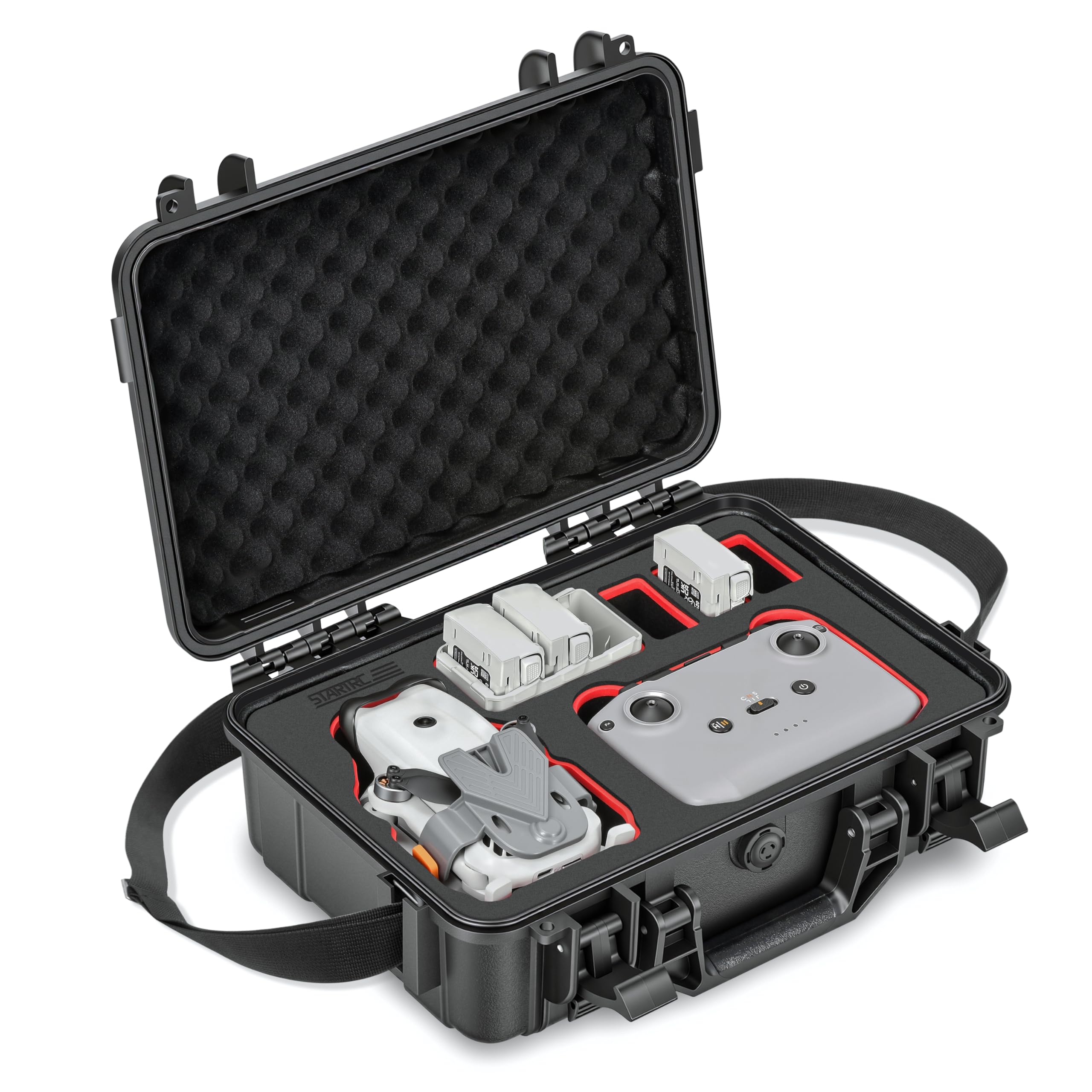 STARTRC Étui Lito X1/1, Étui de Transport Rigide étanche pour DJI Lito X1/1 Combo Fly More Accessoires pour DJI Manette RC N3/N2, 7 Batteries et Station de Charge 【Pas pour RC 2】
