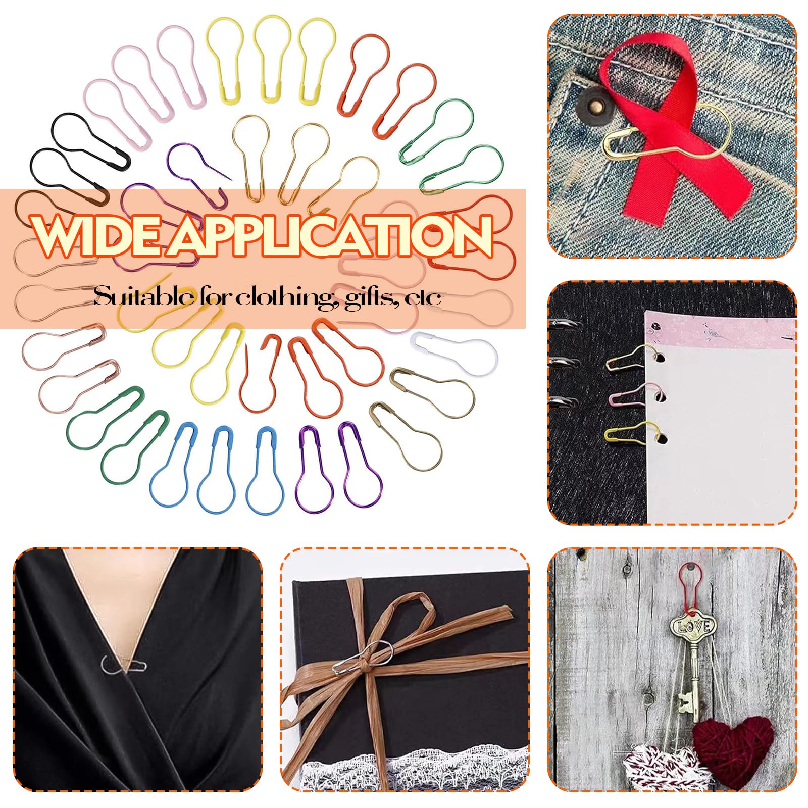 ERNZI 600 Pièces Epingle Nourrice, 15 Couleurs Épingles Ampoules