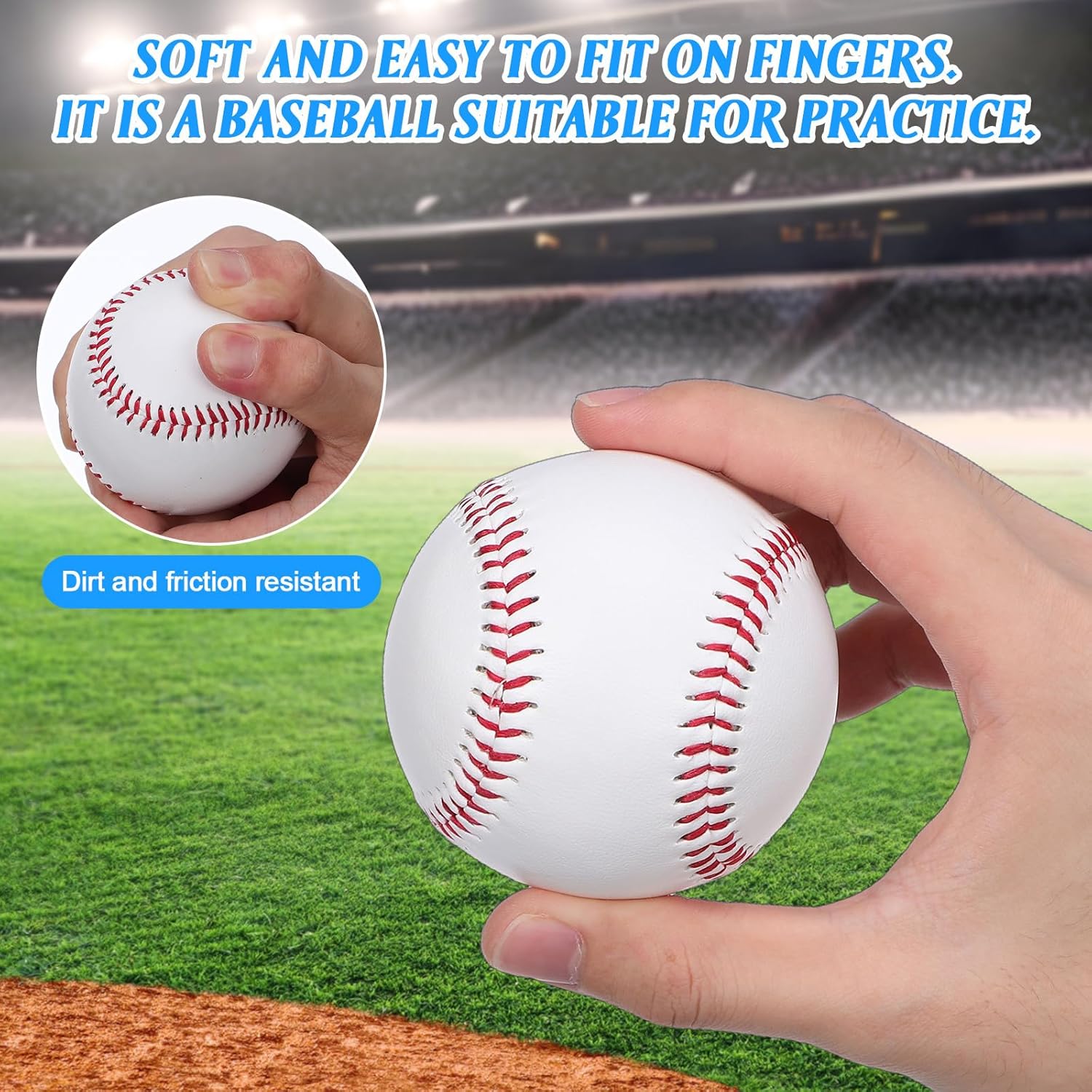 LABRIMP 12 Pcs Weighted Baseballs for Practice Training with PVC and Wood Chip Core, Sturdy Pitching and Hitting Training Balls for Baseball Sports and Team Practice