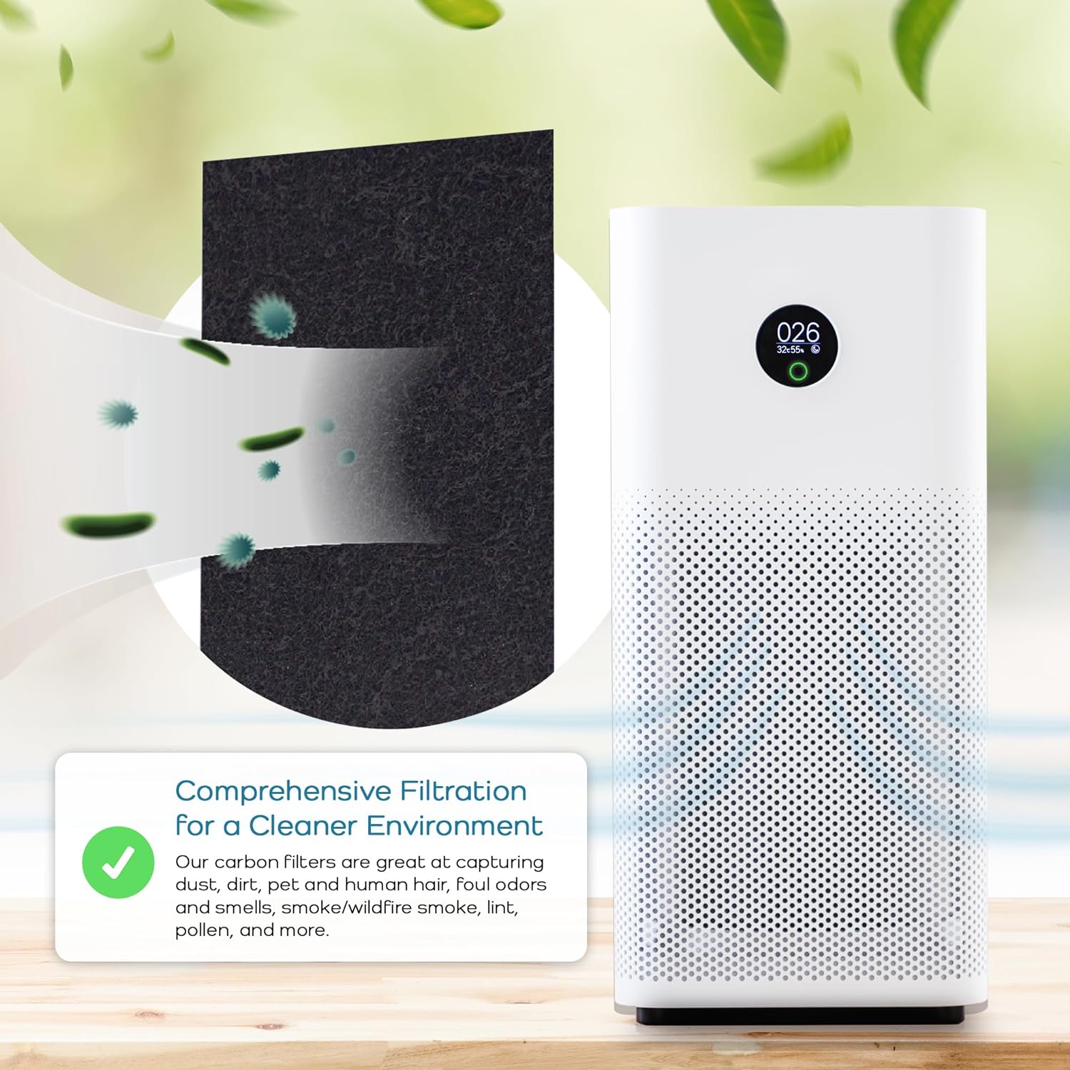 Breathe Naturally Universal Cut To Fit Activated Carbon Air Filter - Replacement Charcoal Air Filters - Carbon Filter Sheet for Air Purifier, Vent Filters & More - Made in USA (Pack of 1, 12x48) - Image 8