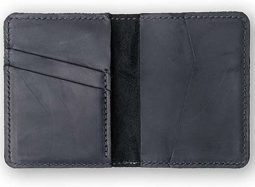 Vista 29 de PEGAI Personalized 100% Leather Bifold Wallet for Men with Credit Card Holder Minimalist Wallet for Men, Handmade Slim Wallet, Great as a Fathers