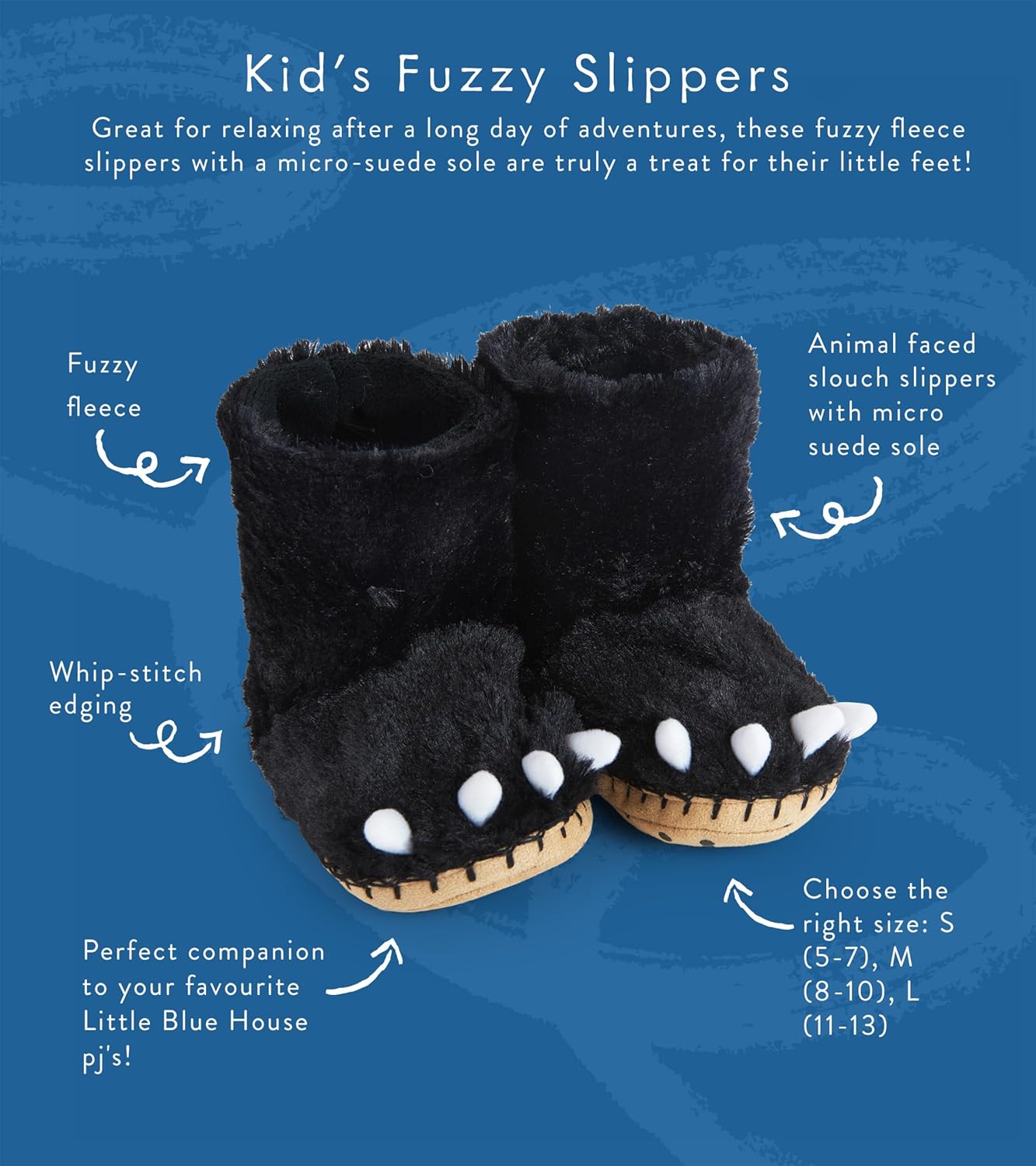 Little Blue House Unisex-Kid's Fuzzy Slippers - Image 5