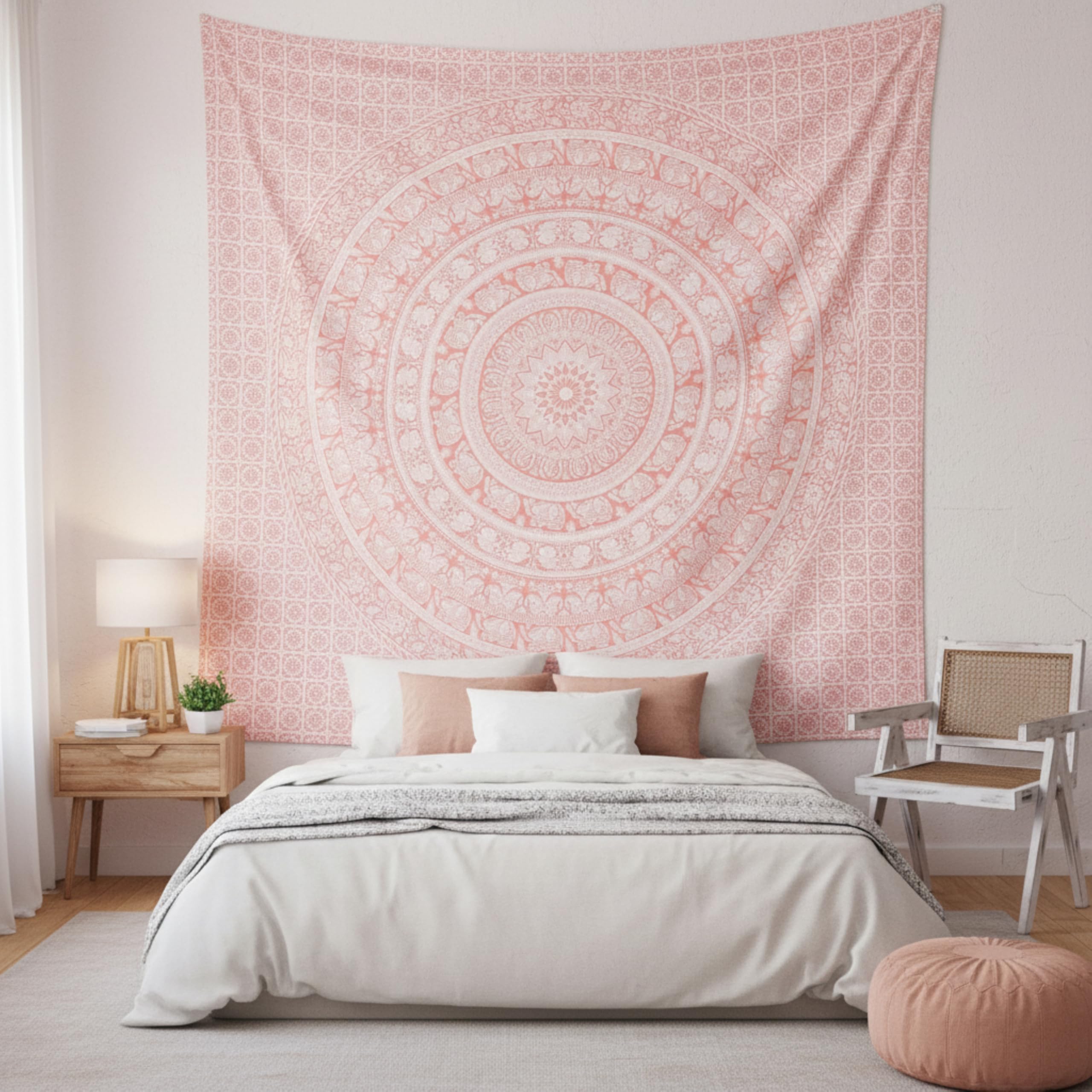 Tapisserie murale mandala indienne bohème 137x213 cm