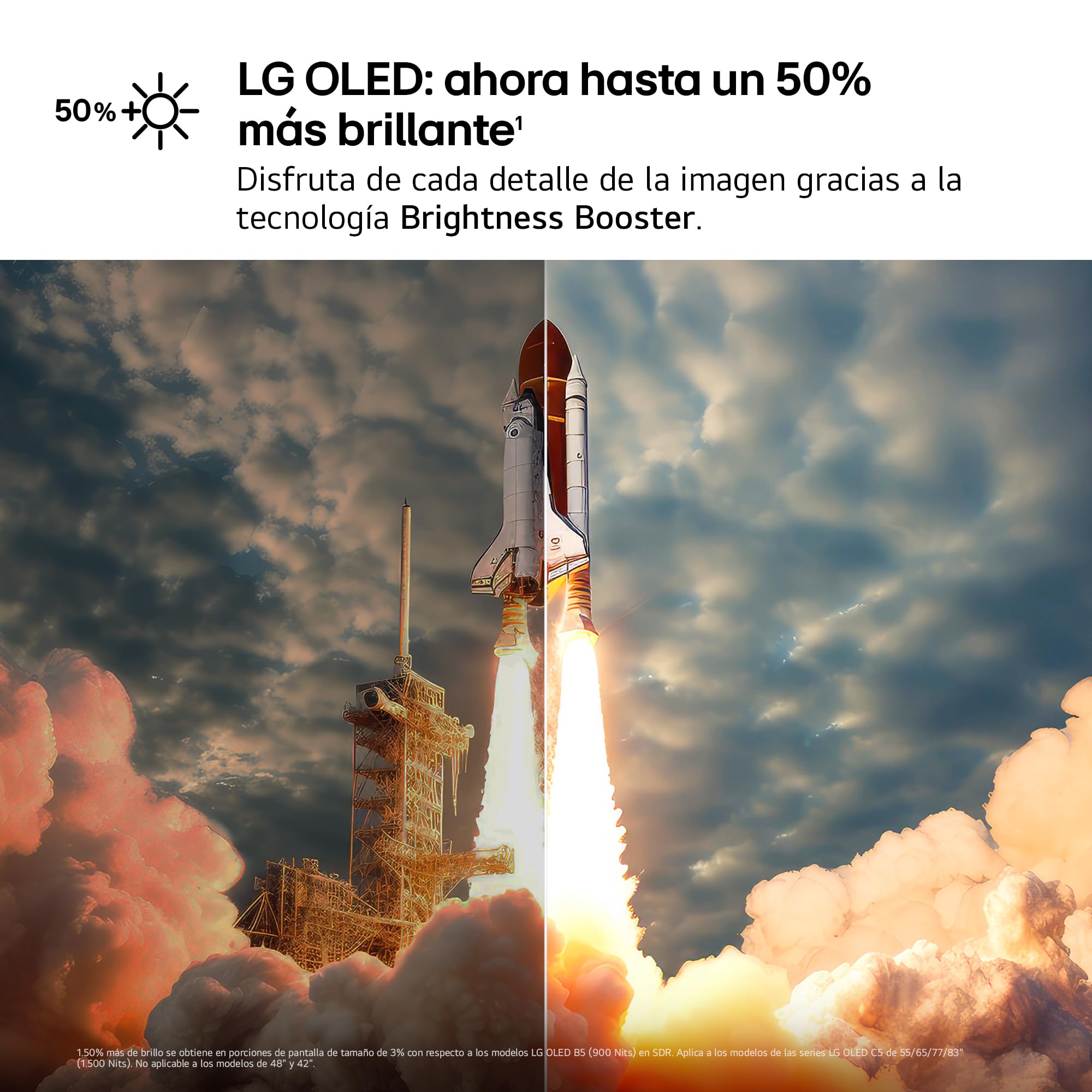 LG OLED65C54LA - TV 65", OLED EVO 4K, Smart TV AI C5, WebOS 25, Super Upscaling, Dolby Vision y Dolby Atmos, AMD FreeSync, Alexa/Google Assistant, Negro