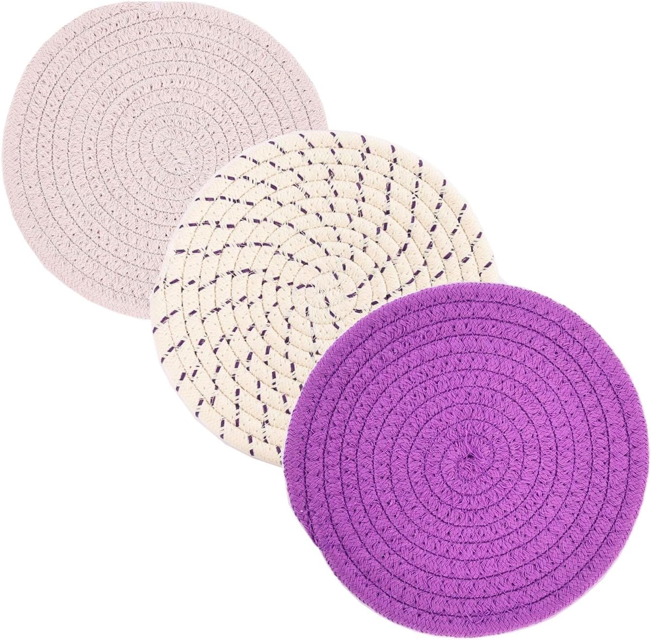 100 Cotton Thread Weave Potholders and Trivets Stylish