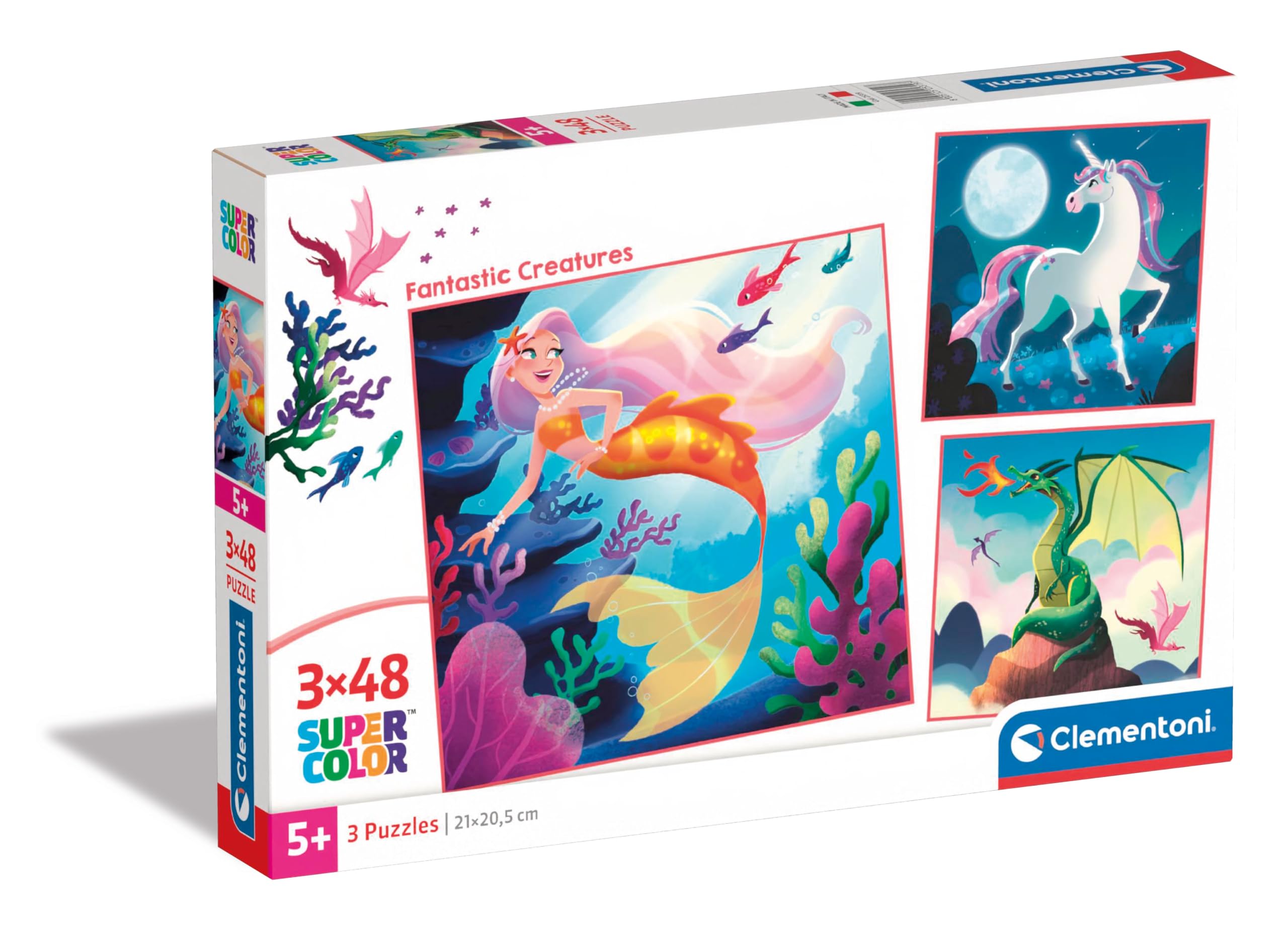 Clementoni 3x48 Super Kolor Fantastic Creatures [PUZZLE]