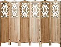 Vista 50 de Panel divisor de habitación de 4 paneles, pared divisora de habitación de 5.6 pies de alto y pantalla de privacidad plegable, panel divisor de pared