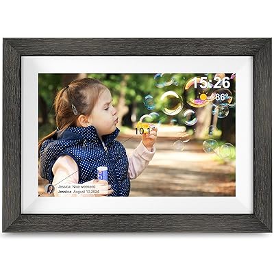 Frameo Digital Photo Frame,10.1 Inch WiFi Smart Digital Picture Frame with HD IPS Touch Screen,Auto-Rotate,Send Pictures from Anywhere via Frameo APP,Gifts for Mom