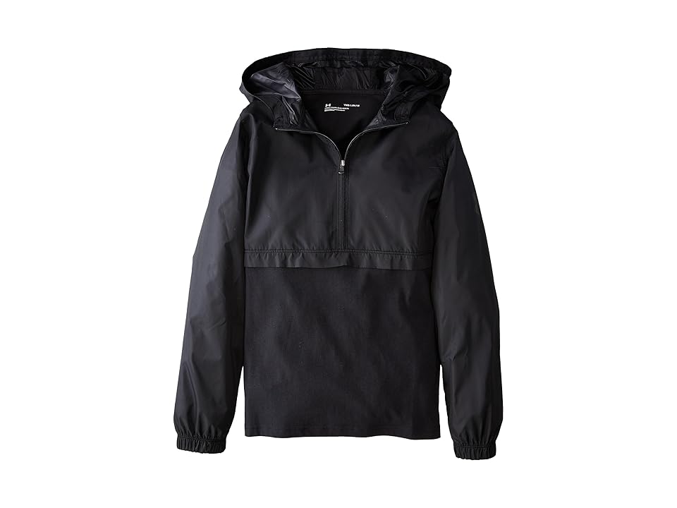 

Under Armour Kids Windwear 1/4 Zip (Big Kids) (Black/Green Typhoon/Black) Boy's Long Sleeve Pullover
