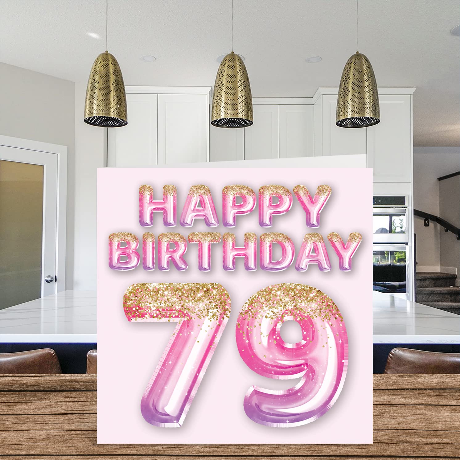 84. Geburtstagskarte Für Frauen - Rosa Glitzerballons Design 14,5x14,5cm Für Mama & Oma