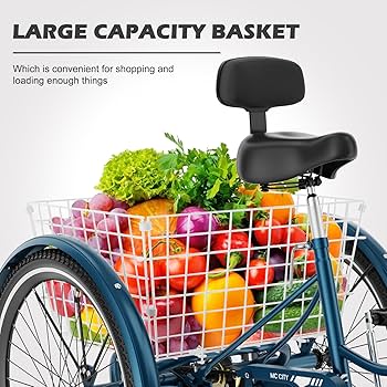 Amazon | H&ZT 大人用三輪自転車 三輪自転車 トライククルーザーバイク