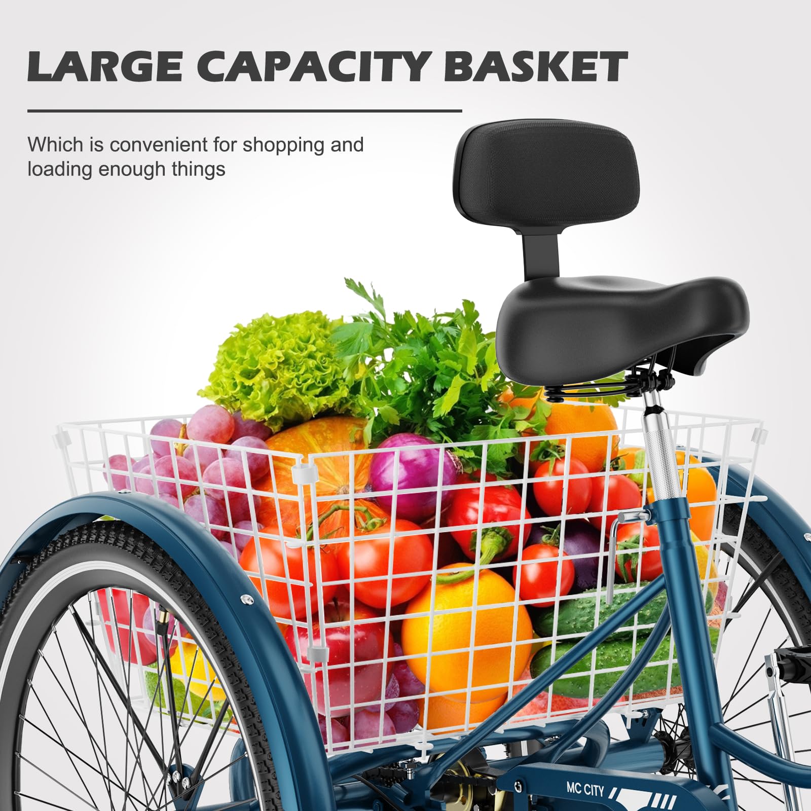 Amazon | H&ZT 大人用三輪自転車 三輪自転車 トライククルーザーバイク