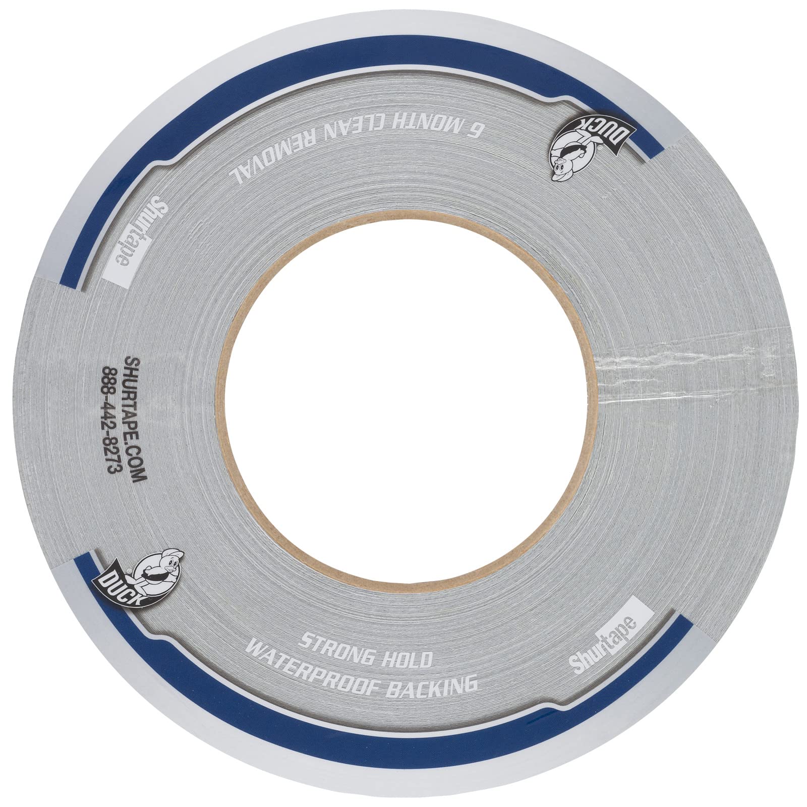 Shurtape Duck Pro 105458 - Nastro adesivo per rimozione pulita per interni/esterni, impacchettamento e riparazione, 48 mm x 54,7 m, 12,2 mm, argento metallizzato, 1 rotolo