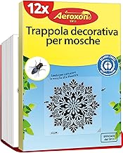 Window Fly Trap Aeroxon - 3x4 Pieces Decorative Stickers Window Traps, Odorless Fly Traps for Indoor Use for Home, Lasts Up To 6 Months