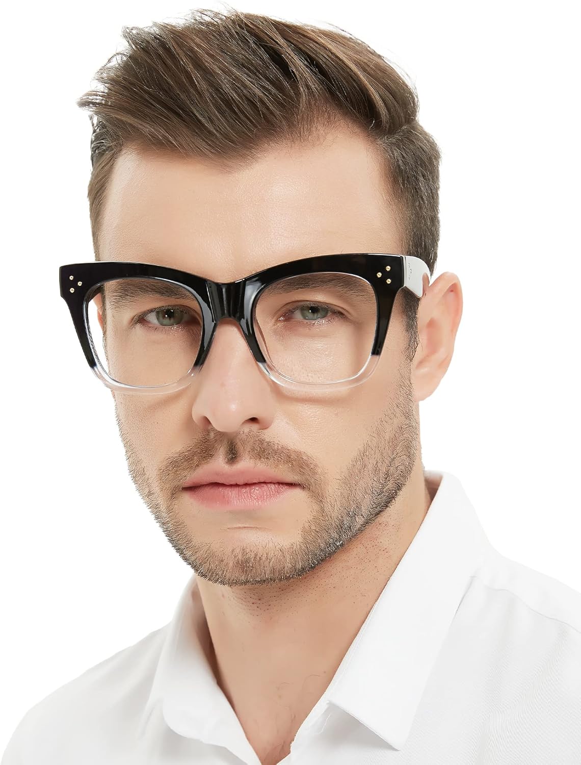 MARE AZZURO Oversized Reading Glasses Men Fashion Thick Readers 1.0 1.25 1.5 1.75 2.0 2.25 2.5 2.75 3.0 3.5 4.0