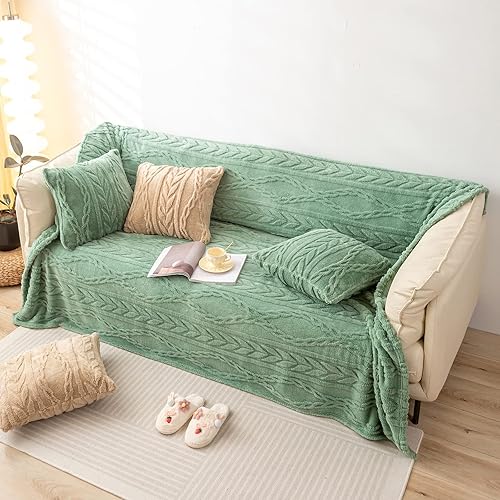 Miniatura 6 de YUSOKI - Cobija de vellón con diseño elegante en 3D, supersuave, acogedora y cálida, de felpa gruesa y esponjosa, para sofás, camas, sillas,