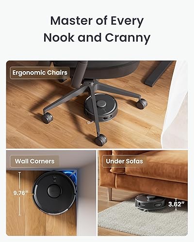 Miniatura 2 de SwitchBot Robot aspiradora y trapeador K11+ con materia, potente succión de 6000 Pa, 90 días de manos libres, autovaciado, mapeo de navegación