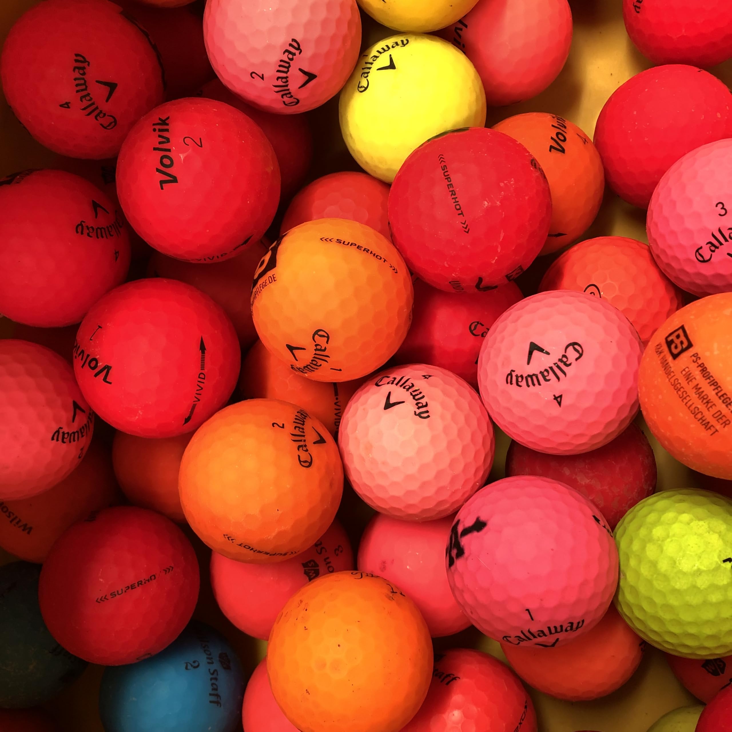 50 Bunte Matte Lakeballs Golfbälle Mix, AAAA/AAA Qualität