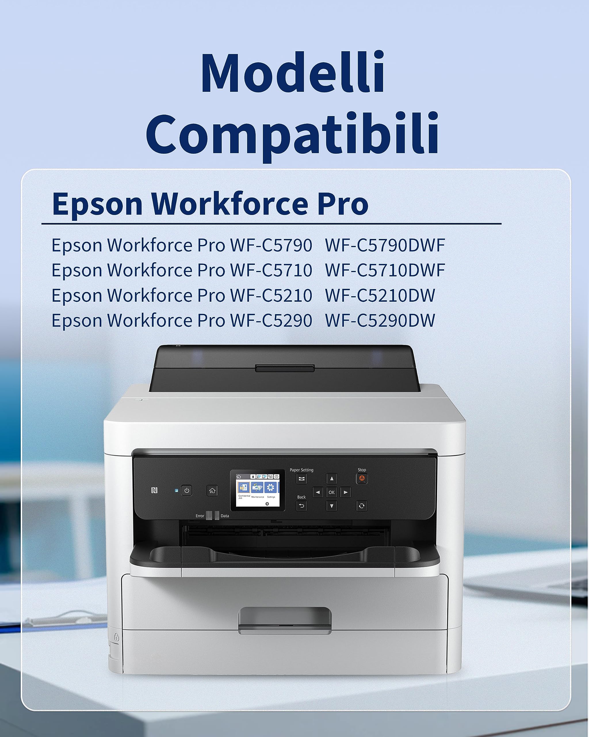 Hookink T9451 Cartucce Compatibili per Epson T9451 T9452 T9453 T9454 per Epson Workforce Pro WF-C5710DWF WF-C5790DWF WF-C5290DW WF-C5210DW WF-C5710 WF-C5210 WF-C5290 5,000 Pagina, 4-Pack