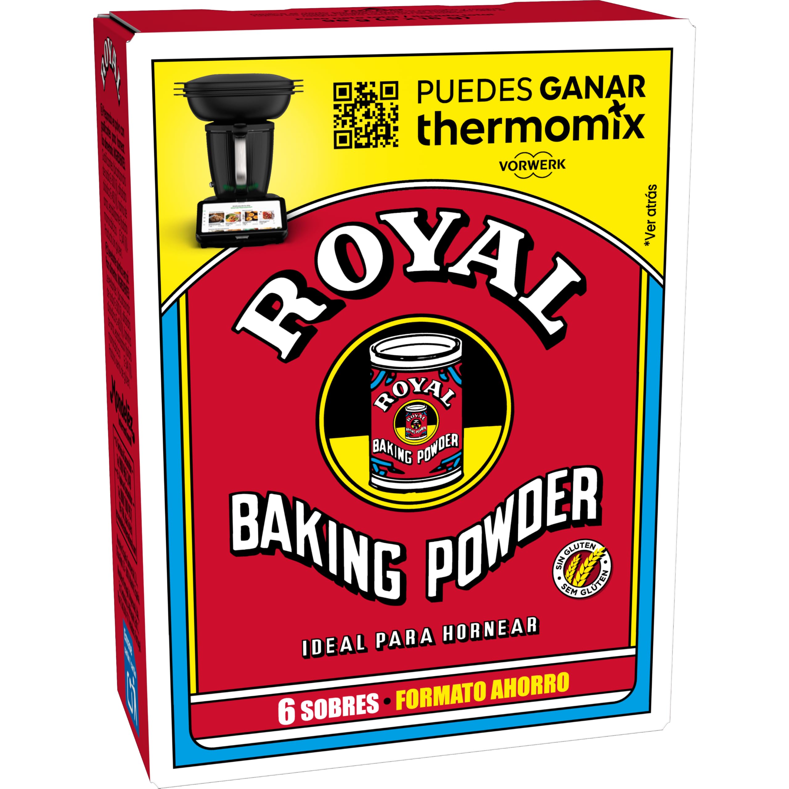 Royal Baking Powder, Polvos para Hornear, Pack 6 x 16 g - 96 g