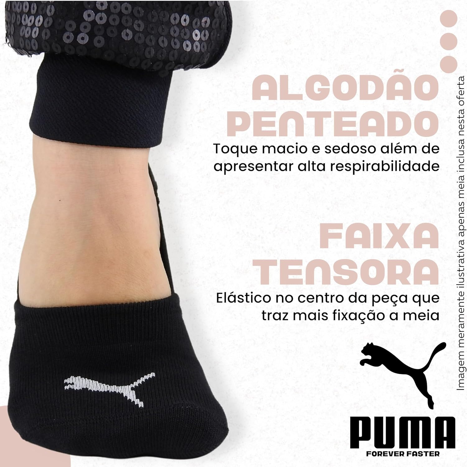 Kit 06 Pares Meias Puma Sapatilha Super Invisível Feminino Adulto em promoção! Veja a oferta e mais achadinhos de Moda íntima 4 Hoje é o melhor dia para comprar Kit 06 Pares Meias Puma Sapatilha Super Invisível Feminino Adulto com aquele preço maroto! Promoção! Aproveite a oferta! 4