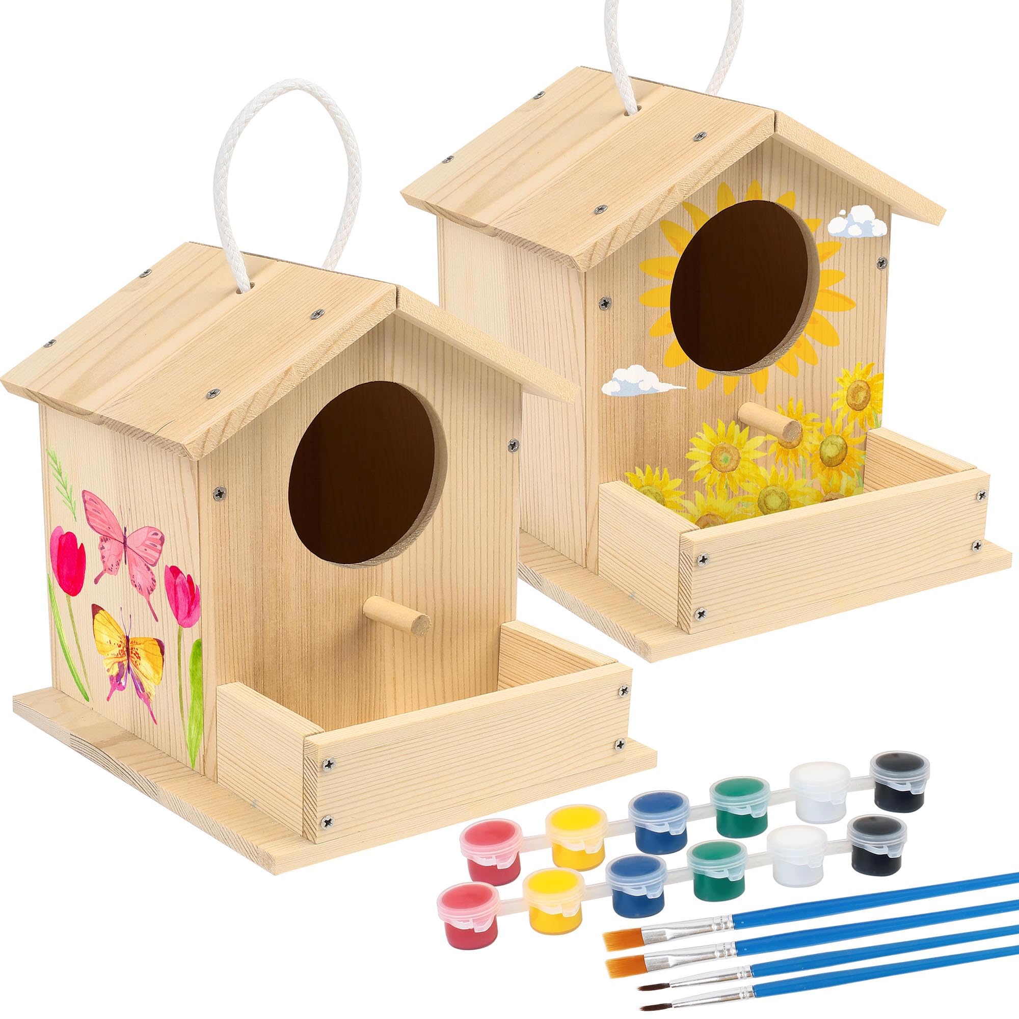 lotfancy nichoir extérieur 2 pièces