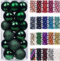 Vista 29 de Emopeak - 24 mini bolas para árbol de Navidad, irrompibles, bolas colgantes para decoración de fiestas, bodas y festividades, de 1.2 pulgadas