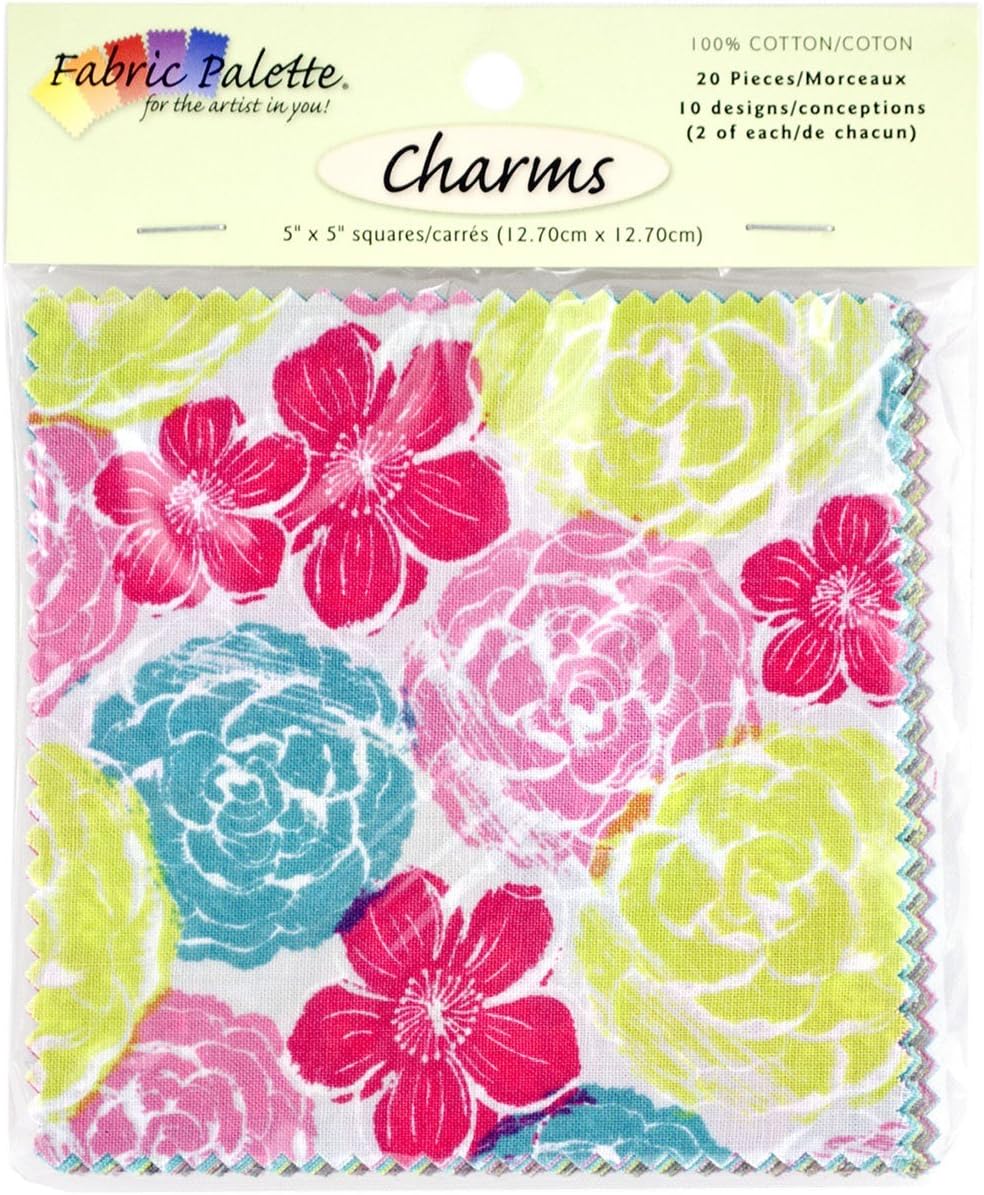 Fabric Editions 5 by 5-Inch Fabric Palette Charm Pack, 20-Pack, Kingston