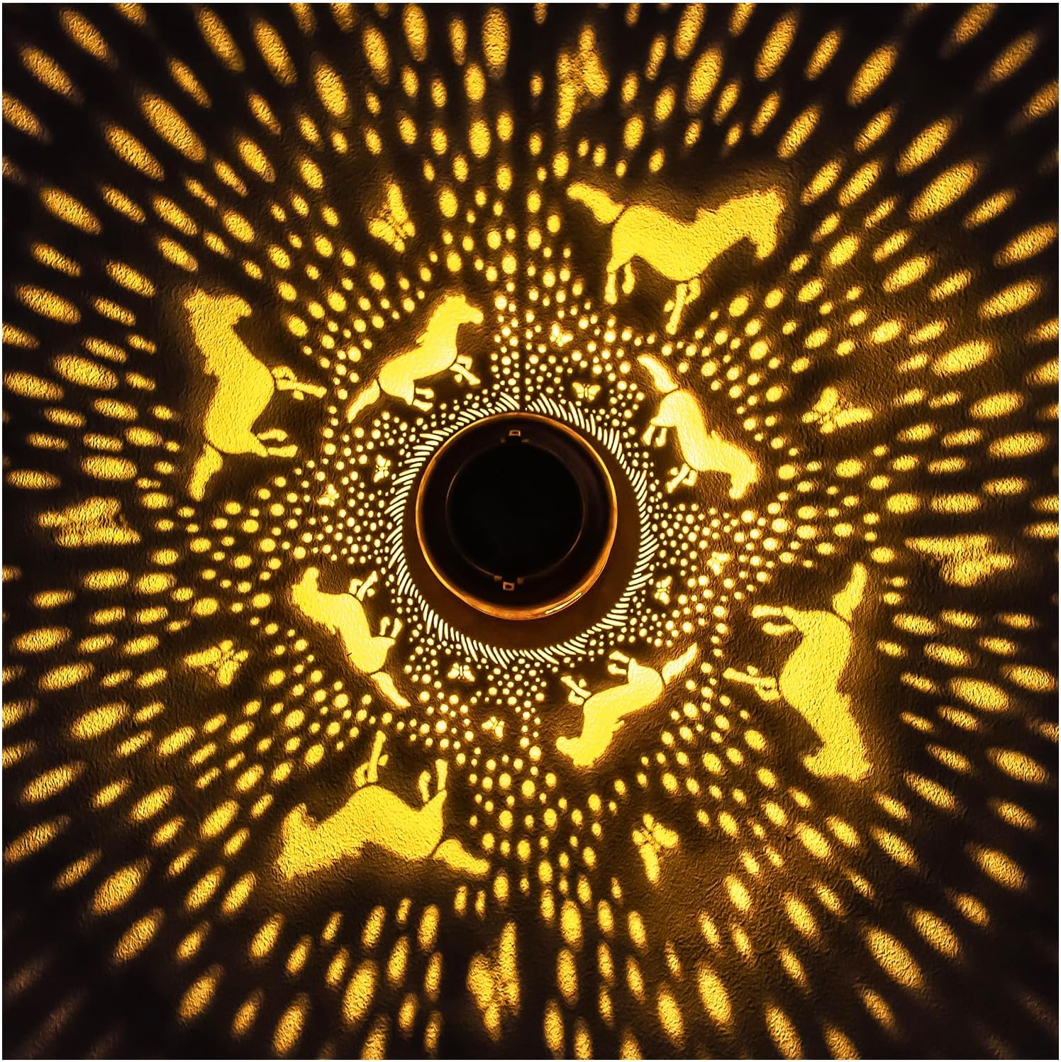 2 Pack Horse Solar Lanterns Outdoor Waterproof,Hanging Solar Lights Horse Gifts for Women Men Metal LED Decorative Light for Yard,Patio,Lawn,Tabletop,Pathway,Landscape,Garden Decor