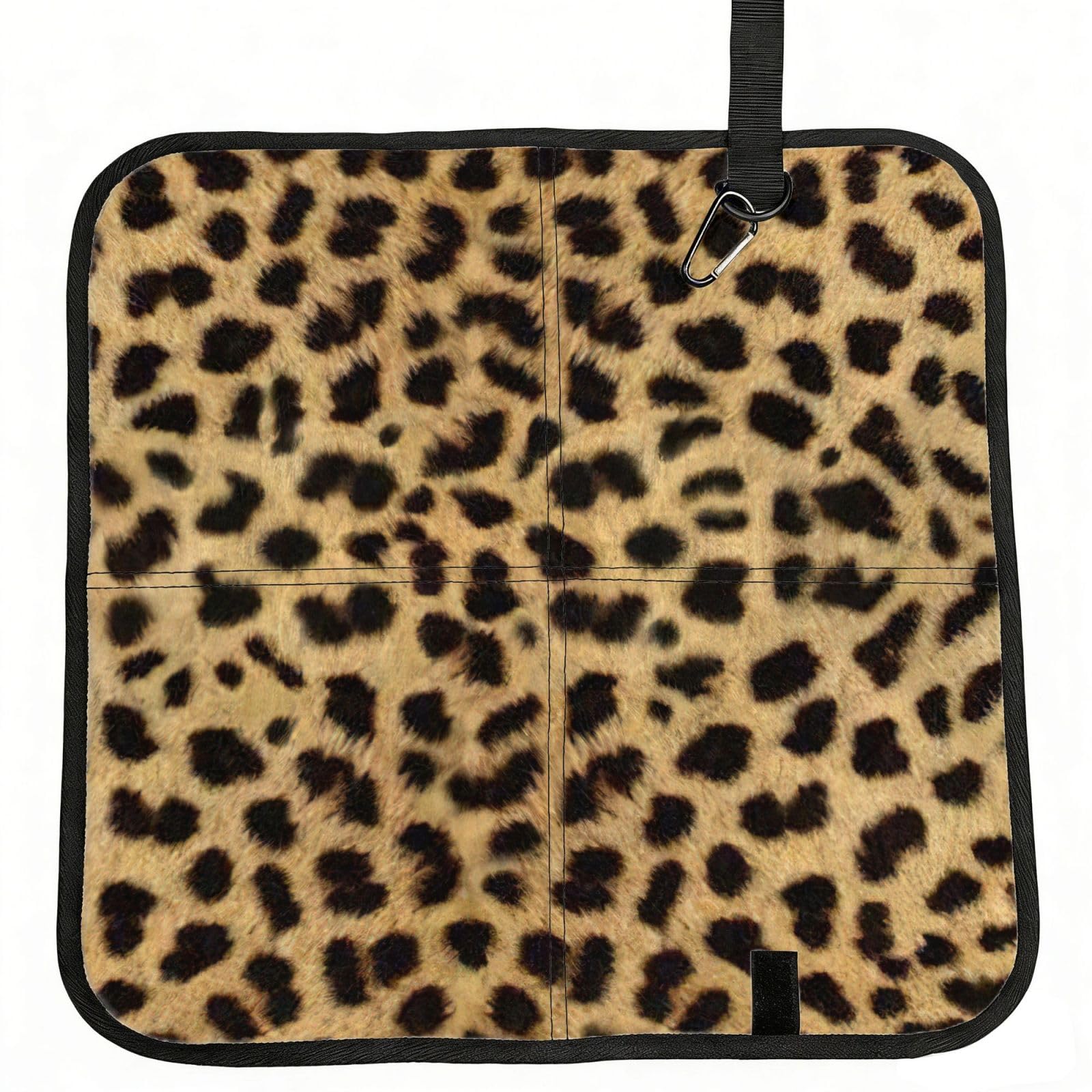 PPHGUT Leopard Animal Print Print Foldable Seat Cushion Waterproof Portable Chair Pad Travel Outdoor Picnic Camping