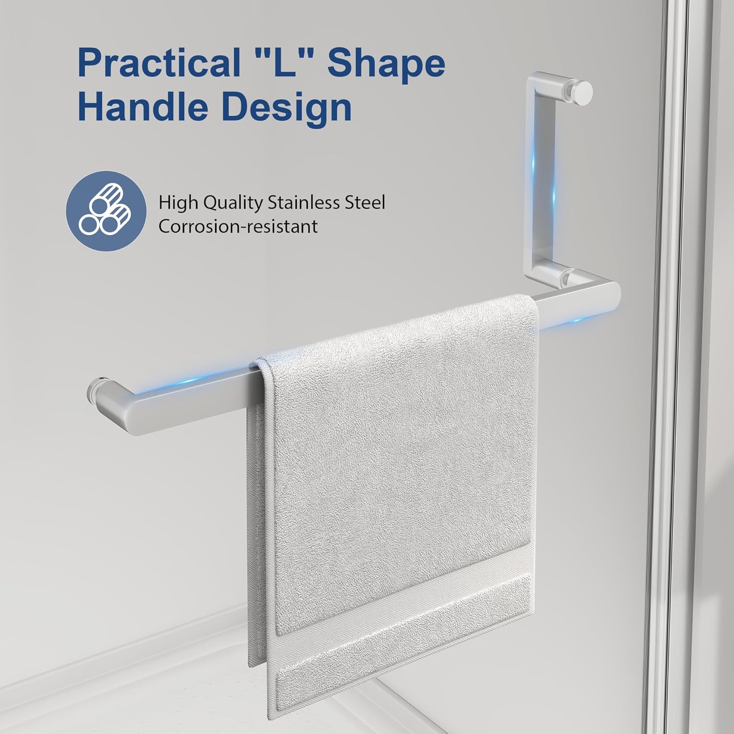 KPUY Pivot Shower Door, 34-36" W x 72" H Frameless Single Swing Glass Shower Door with Explosion-Proof Film Nano Coating, 1/4" (6mm) Thick Tempered Clear Glass, Brushed Nickel
