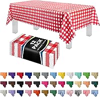 Vista 60 de Mantel de plástico de alta calidad - 54 in. x 108 pulgadas. Grandipity - Mantel rectangular (6 y 12 unidades), Agua (Aqua)