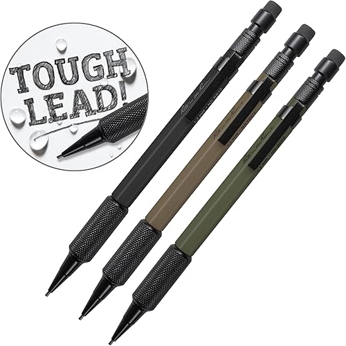 Miniatura 3 de Rite in the Rain - Lápices mecánicos resistentes a la intemperie de 1.3 mm, mina negra, paquete de 3 unidades (N. TAC13)