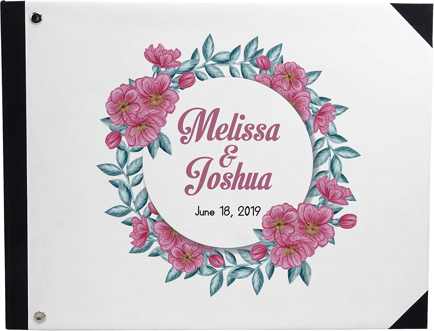 Darling Souvenir Pink Polka Dot Wedding Guest Book Hardbound Guest Sign-in Book Guest Registry Guestbook-9 x 12 Inches