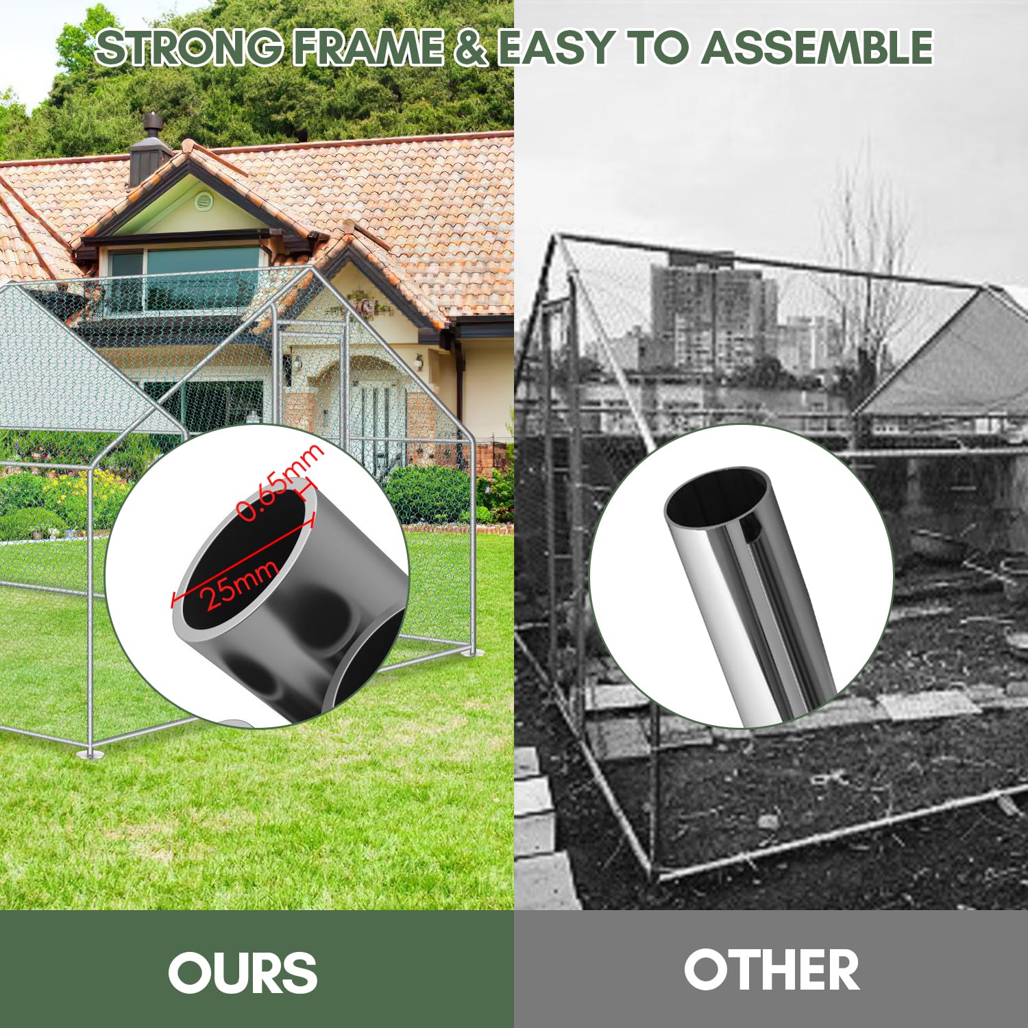 Recinzione Per Pollai XXL - Spaziosa E Sicura Per Galline, Conigli E Animali Piccoli - Foto 8