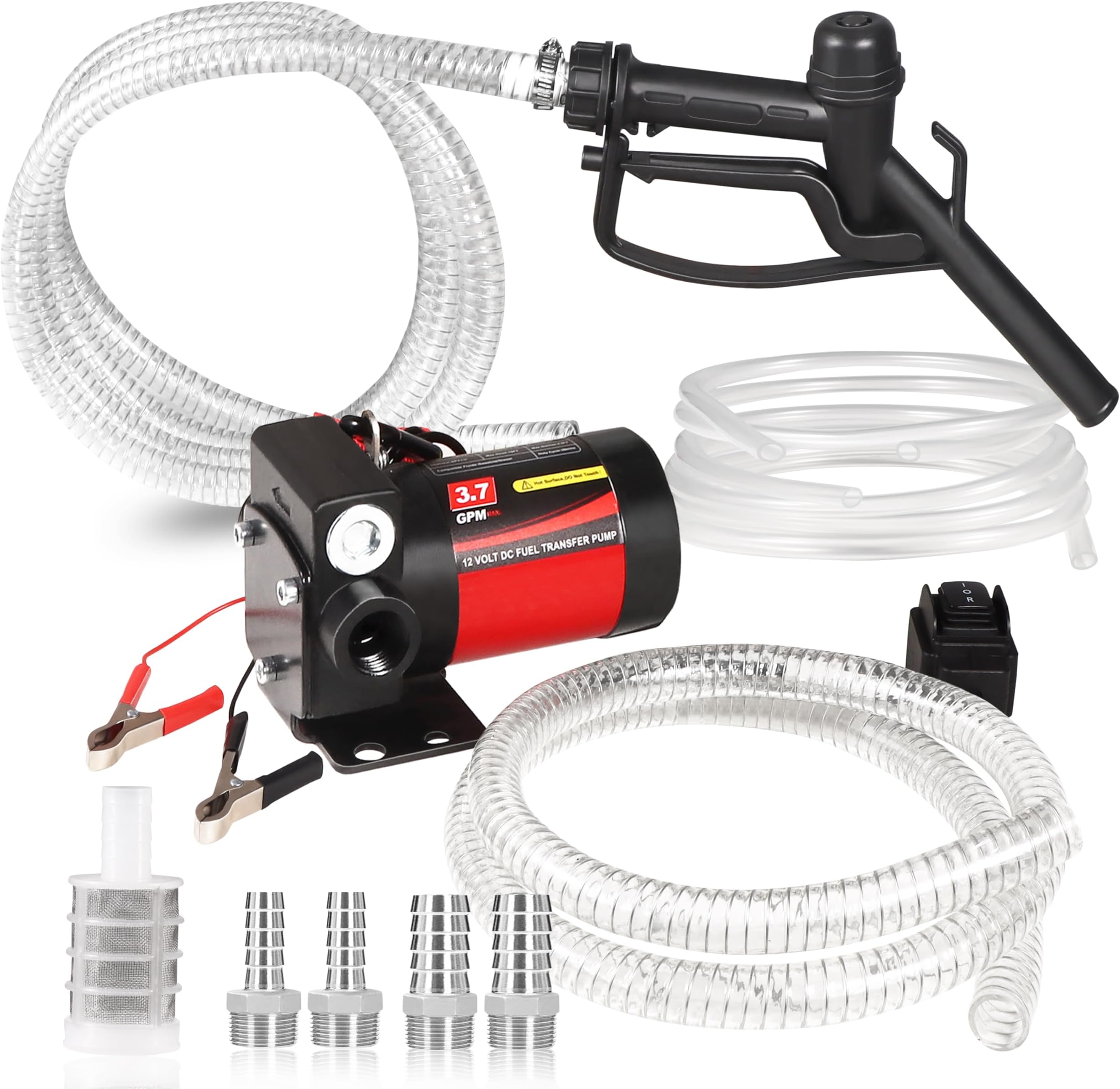 12V DC Gasoline Fuel Pump Kit, Selfpriming Oil Transfer Pump with