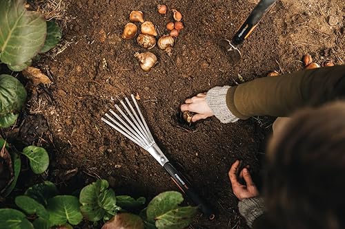 Miniatura 5 de Fiskars Xact 1027044 - Rastrillo de mano, longitud 174.4 in, ancho 4.9 in, negronaranja, acero inoxidableplástico, 1027044