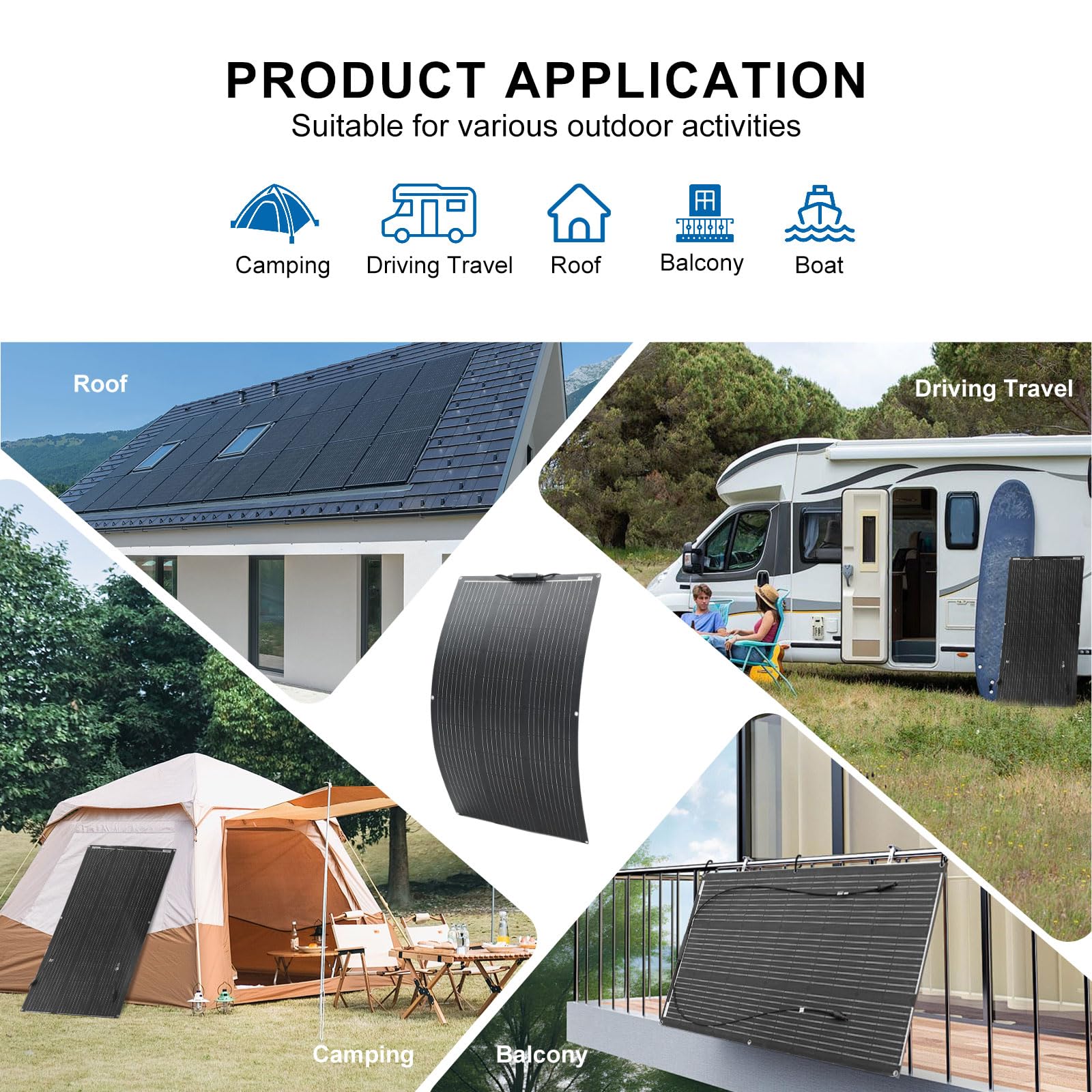 3 * 100W Kit Pannello Solare Flessibile Monocristallino ETFE Kit Pannello Solare 300W ETFE, regolatore solare 30A per sistema fuori rete/sistema isola/balcone