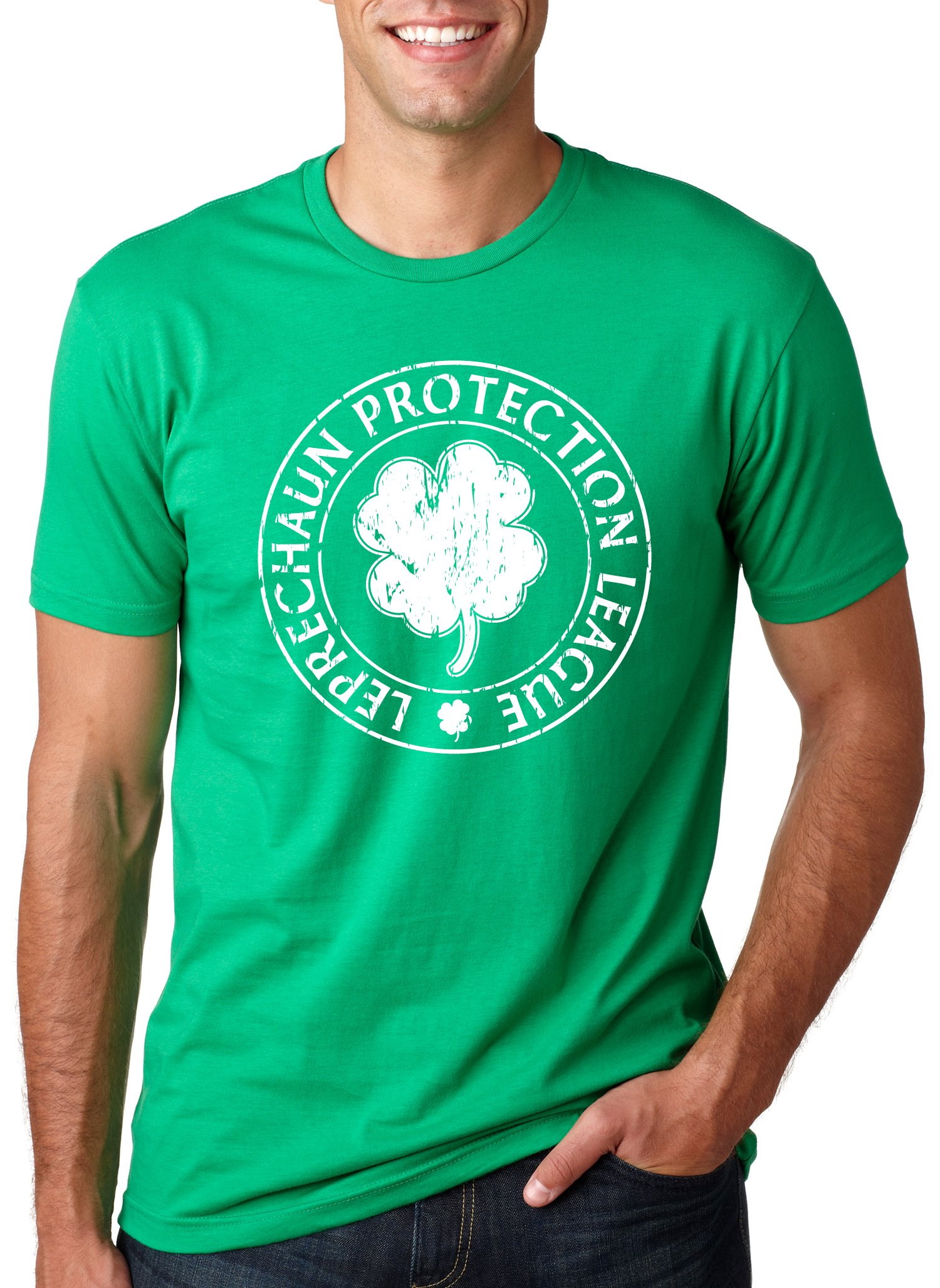 Crazy Dog T-ShirtsLeprechaun Protection League T Shirt Funny Irish Saint Patricks Day Novelty Tee