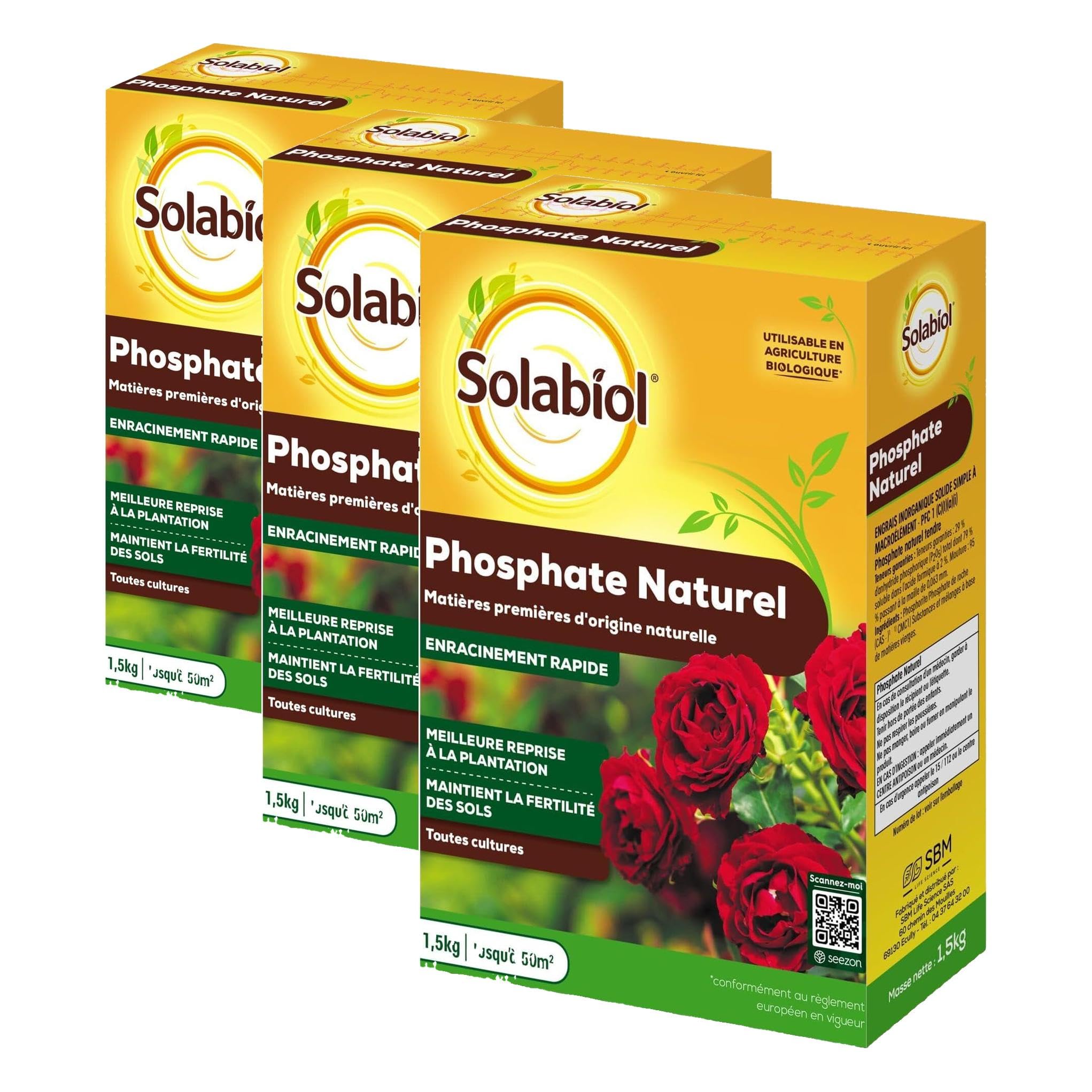 Engrais phosphate naturel Solabiol pour booster les sols pauvres et fatigués