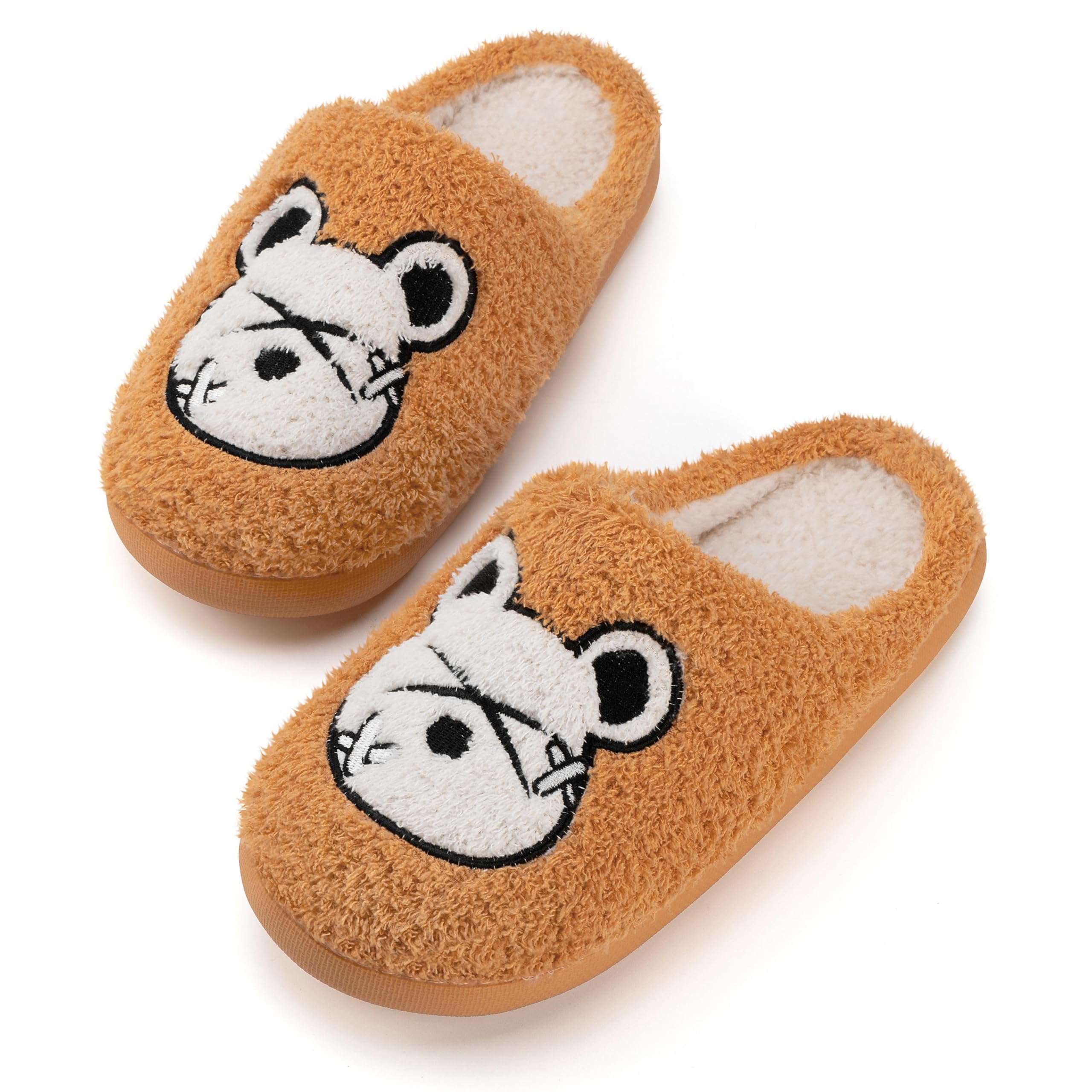 Mishansha Chaud Chaussons Pour Homme Femme Antidérapant