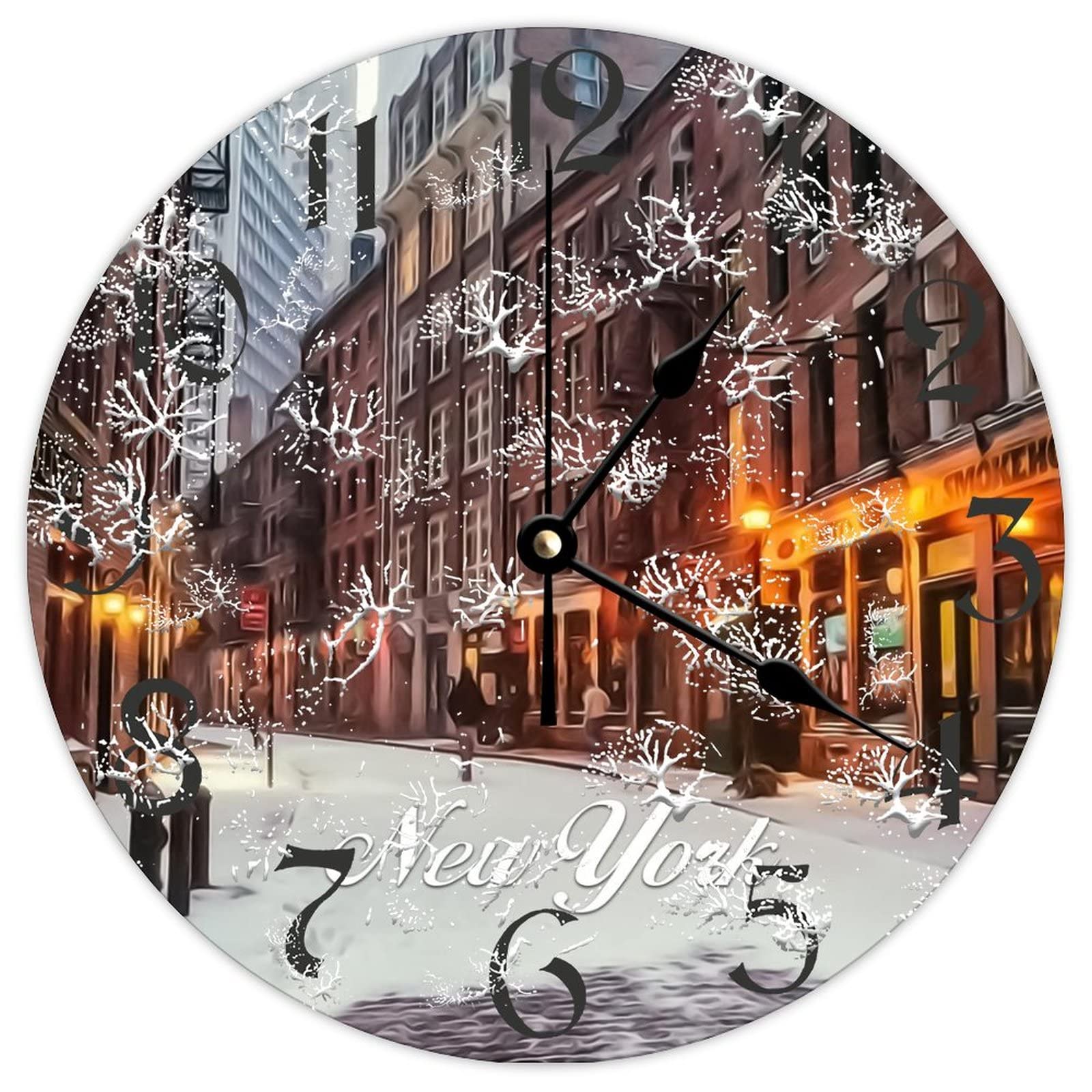 Horloge en bois New York City : cadeau rétro original