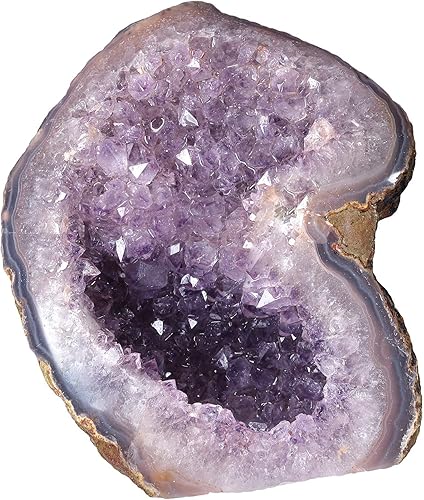 Miniatura 8 de Rockcloud Figura de cristal de cuarzo de amatista púrpura natural, geoda drusa para decoración del hogar, adorno de escritorio autoportante