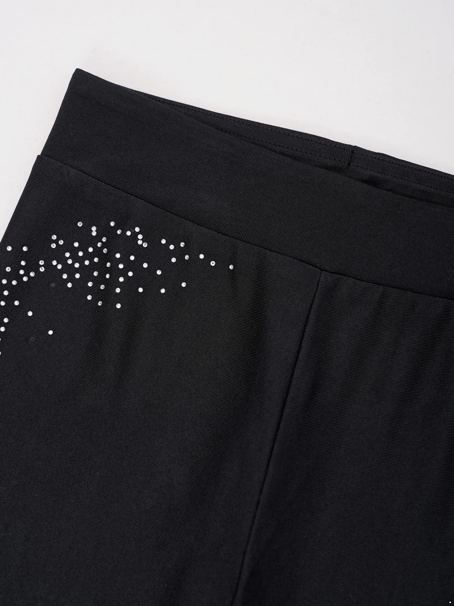Oyolan Enfant Fille Veste Patinage Artistique et Pantalon Strass Brillant Tenue Gymnastique Danse Entraînement 5-16 Ans