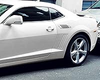 Vista 4 de Ajxn 1 par de pegatinas decorativas de rejilla lateral para flujo de aire de coche universal para SUV de plata