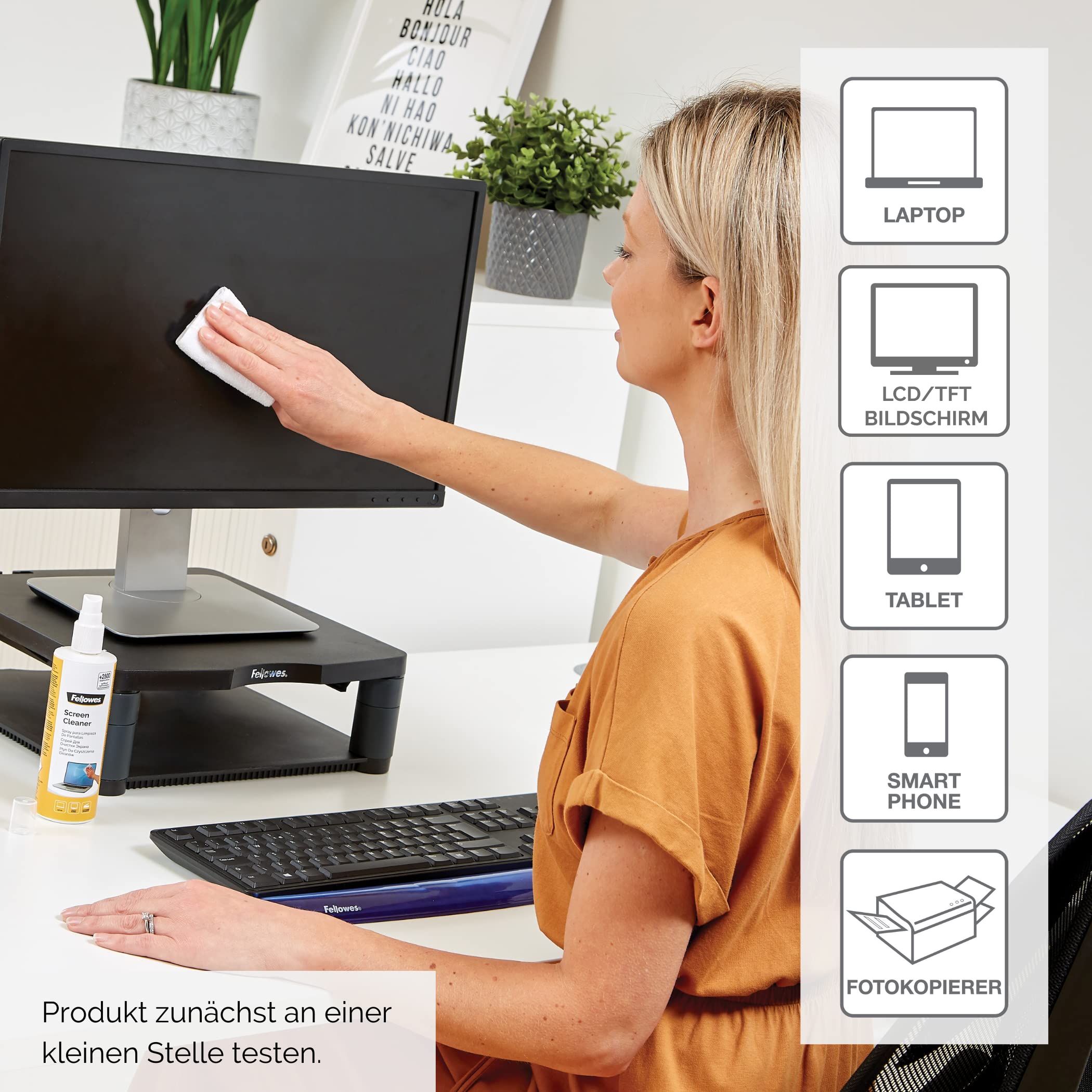 Fellowes lot de 6 Spray nettoyant pour écrans d'ordinateur, pc portables, smartphones, tablettes, 250ml, 9971821