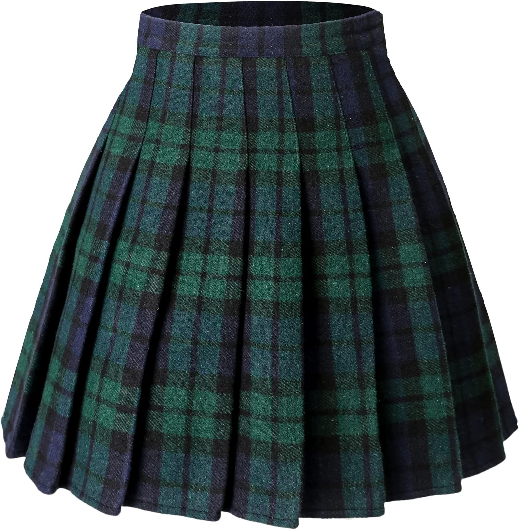 Women Girls Versatile Plaid Pleated Skirt with Shorts for Cold Weather