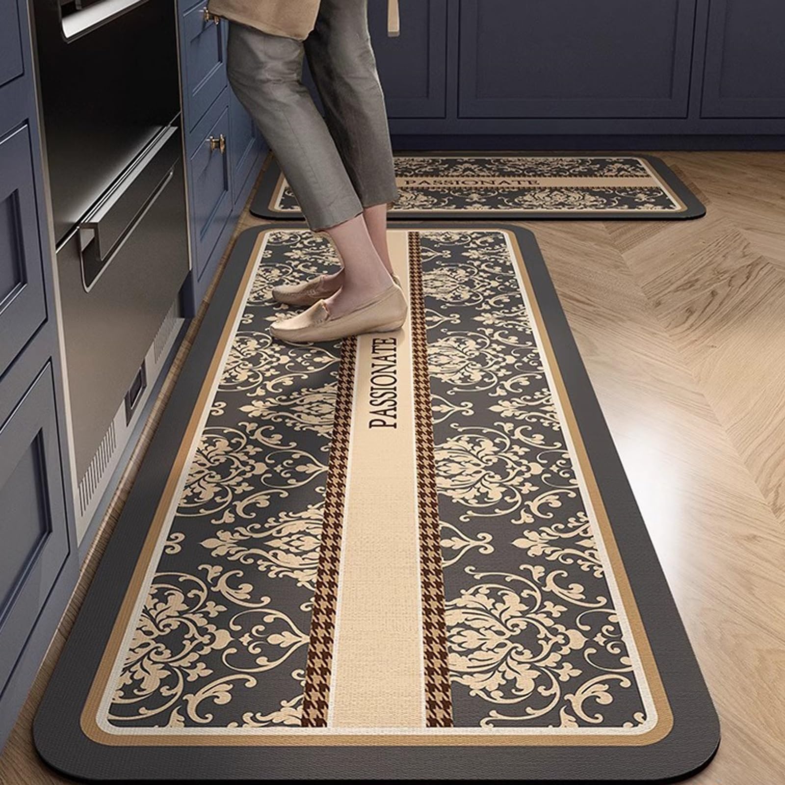 Alfombrillas de cocina antifatiga e impermeables para trabajar de pie cómodamente en la oficina