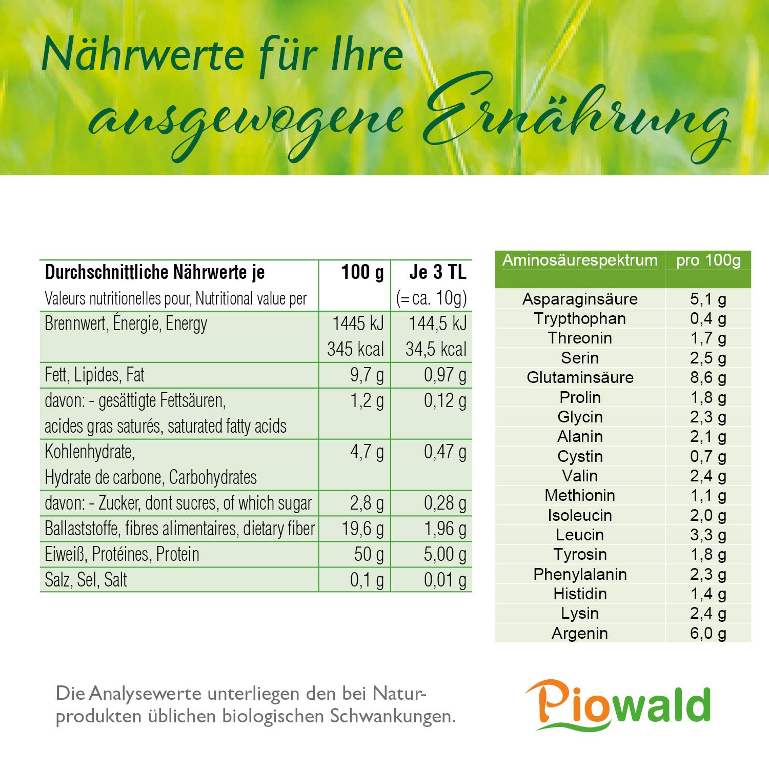 BIO Hanfprotein - 1 kg Vorratspack, fein vermahlen | Pflanzliches Eiweißpulver, Vegan, Proteinpulver, aus Hanfsamen